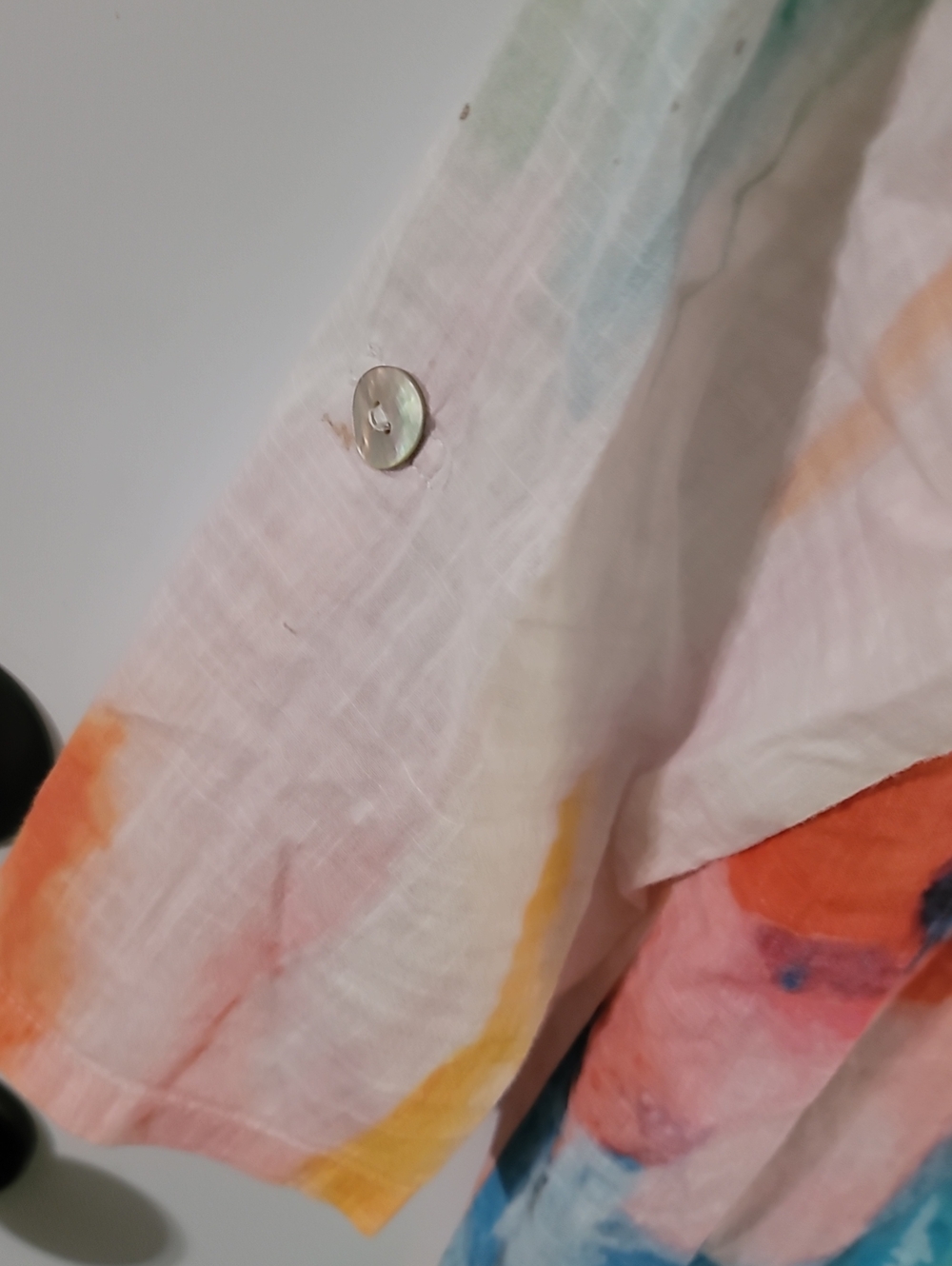 Soft Surroundings Multicolor Watercolor Button-Down Tunic - Picture 5 of 11